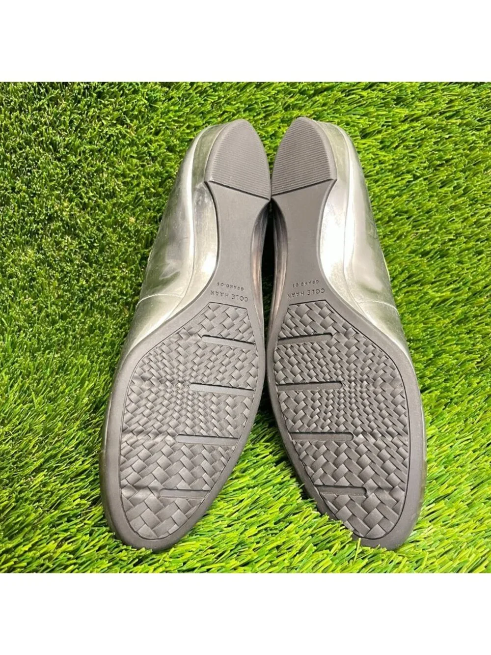 Cole Haan Phoenix Womens Size 8 Gold Silver Casual Mary Jane Ballet Flats Shoes